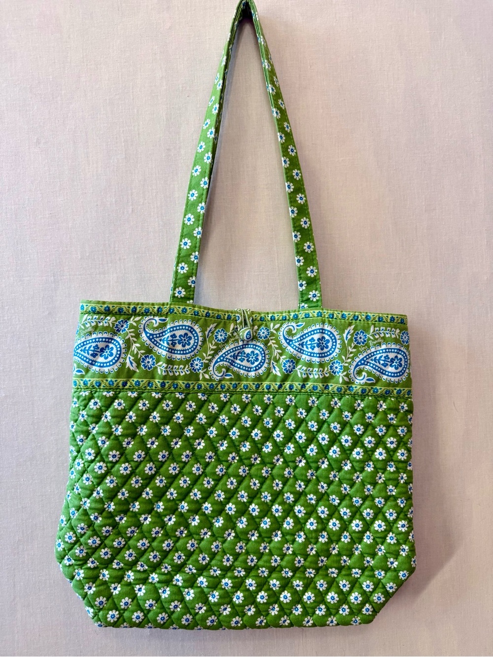 Vintage Vera Bradley Retired Cottagecore Quilted Shoulder Bag Y2K Green Apple